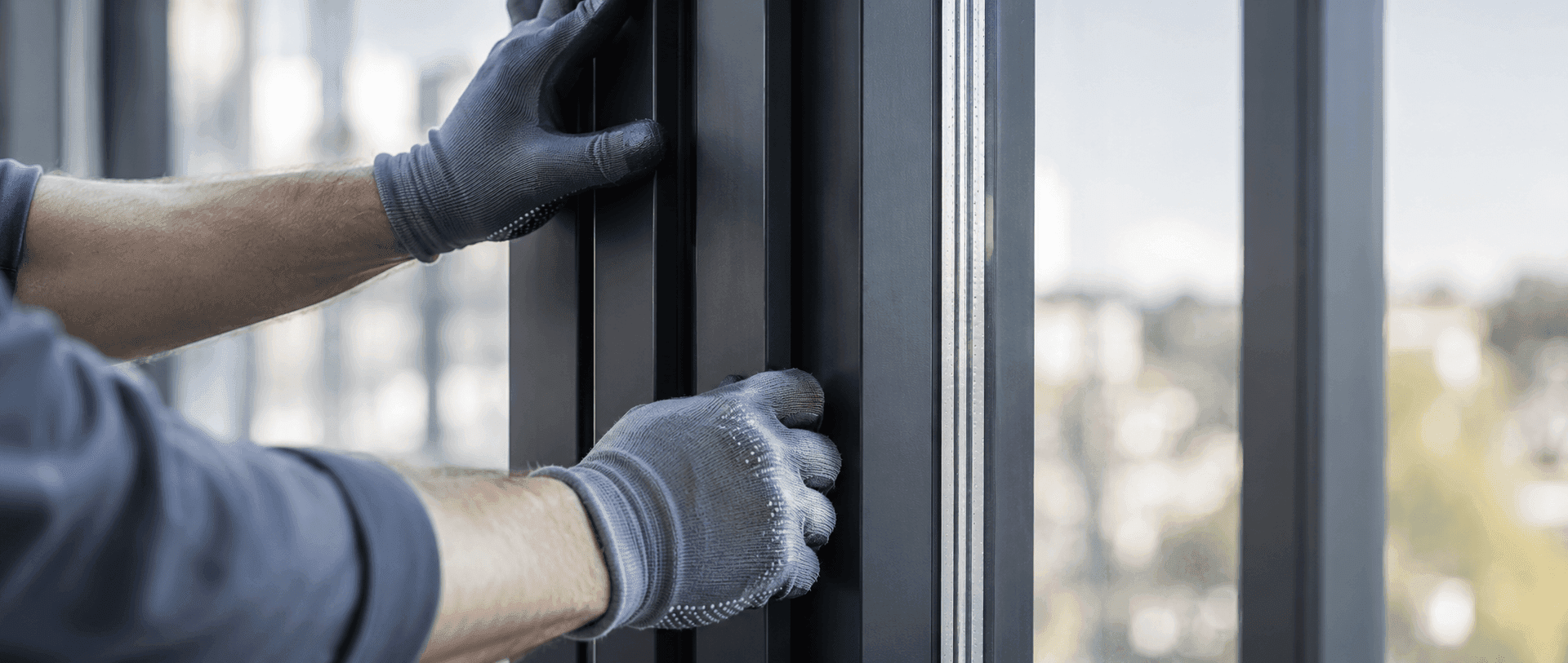 Profesionalna ugradnja aluminijumskog prozorskog sistema.